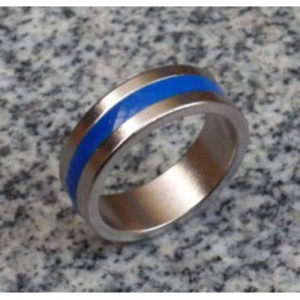 Magnetic Engraved PK Ring (Blue,Deluxe) - 18 mm