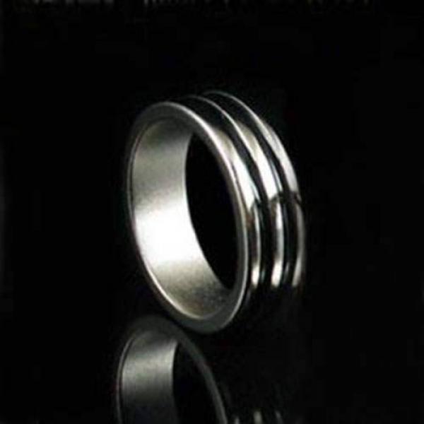 Magnetic Engraved PK Ring -18mm - Silver and Black