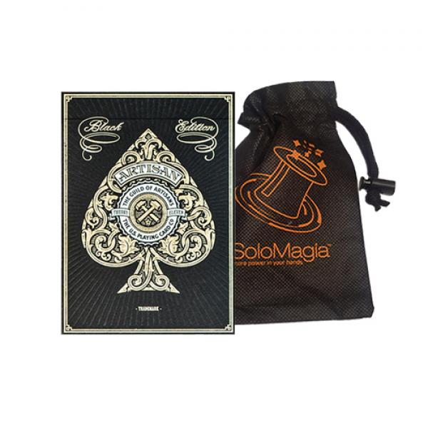 Black Artisan Deck by Theory11 - with SOLOMAGIA Card bag