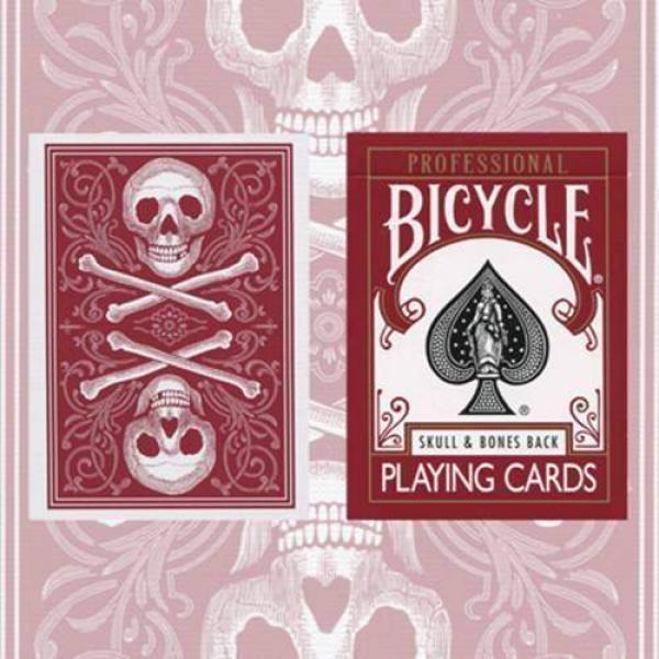 Bicycle Skull and Bones Deck - Cambric Finish by Conjuring Arts Research Center( - Red