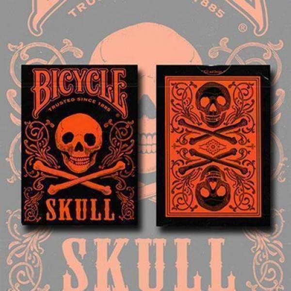 Bicycle Skull Metallic (Orange) USPCC by Gambler&#...