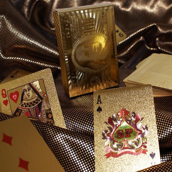 Plastic Gold Playing Cards