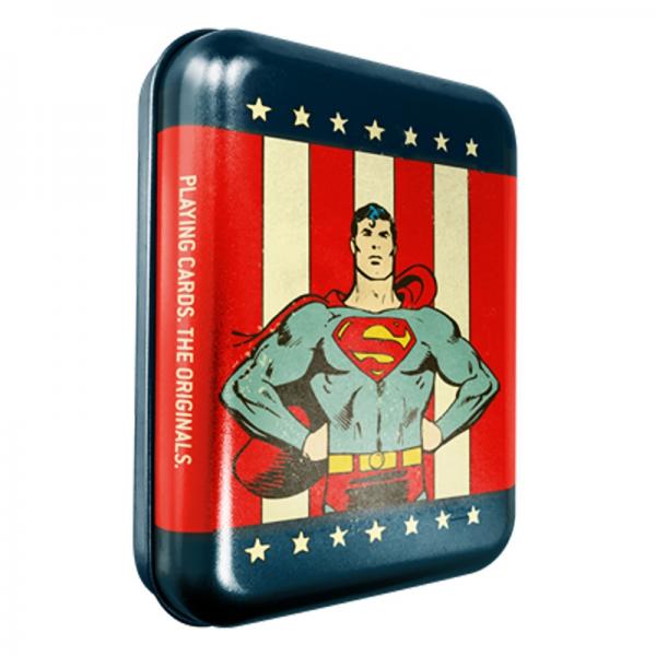 DC Super Heroes - Superman Playing Cards - Tattoo Tin Boxes Display