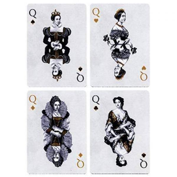 Tally Ho British Monarchy Playing Cards - Black - by LUX Playing Cards