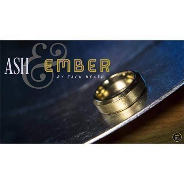 Ash and Ember Gold Beveled Size 10 (2 Rings) by Za...