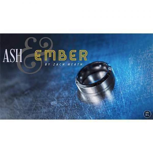 Ash and Ember Silver Beveled Size 13 (2 Rings 22.2...