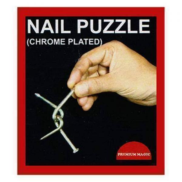 Nail Puzzle (Chrome Plated) by Premium Magic