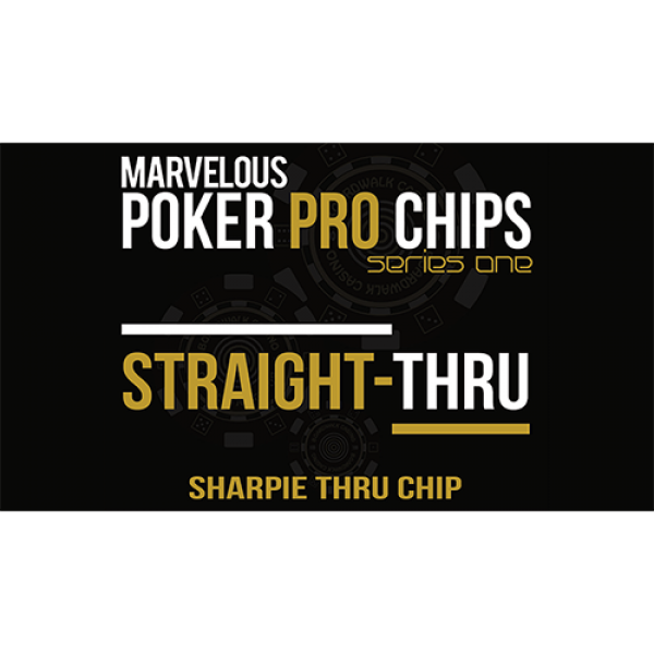 Marvelous Poker Pro Chips Straight Thru - Sharpie Thru Chip (Gimmicks and Online Instructions) by Matthew Wright
