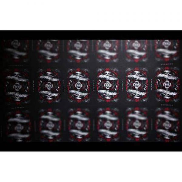 Red Arcane Playing Cards uncut sheet by Ellusionis...