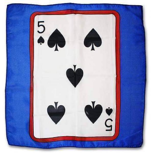 Sitta Card Silk - Blue - 60 cm (24") - 5 of Spades