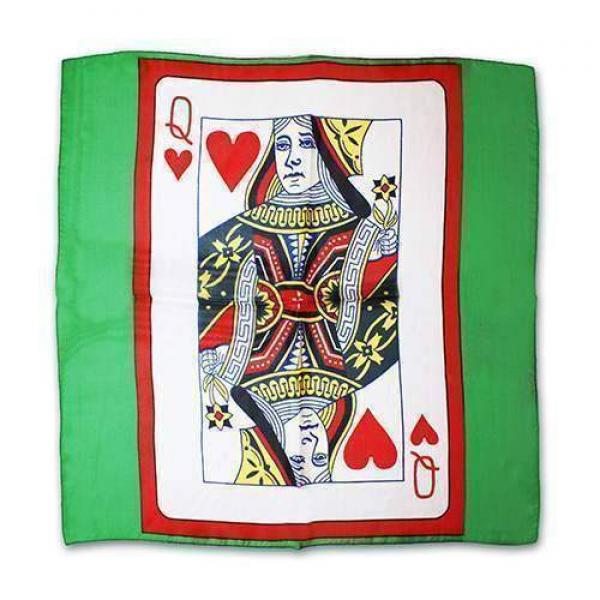 Sitta Card Silk - Green - 45 cm (18")  - Queen of hearts