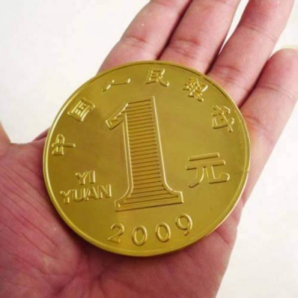 Jumbo Gold Chinese Coin  - 7.5 cm