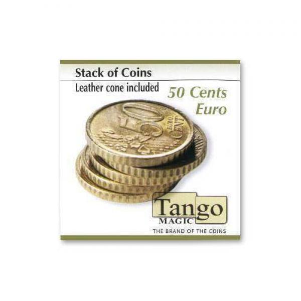 Stack of coins (leather cone included) by Tango Magic - 50 cents Euro