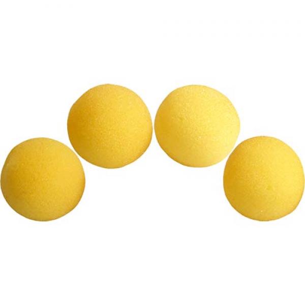 1 inch Super Soft Sponge Ball (Yellow) Pack of 4 from Magic by Gosh