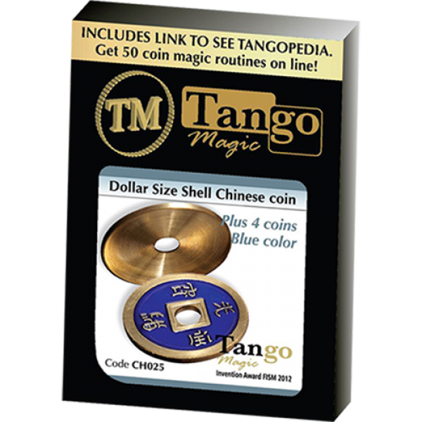 Dollar Size Shell Chinese Coin (Blue) by Tango Mag...