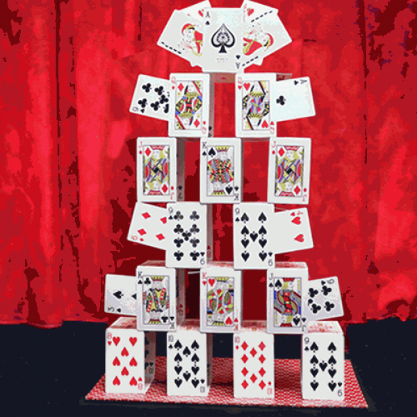 Card Castle with Six Card Repeat by Mr. Magic