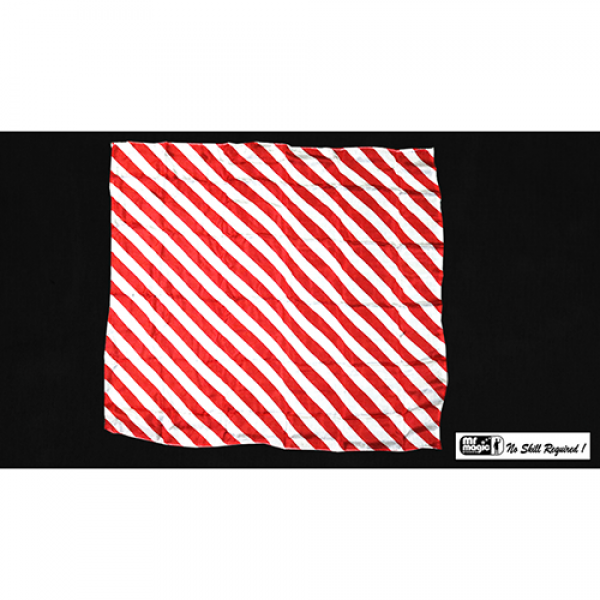 Production Hanky Zebra Red and White (21" x 21") by Mr. Magic