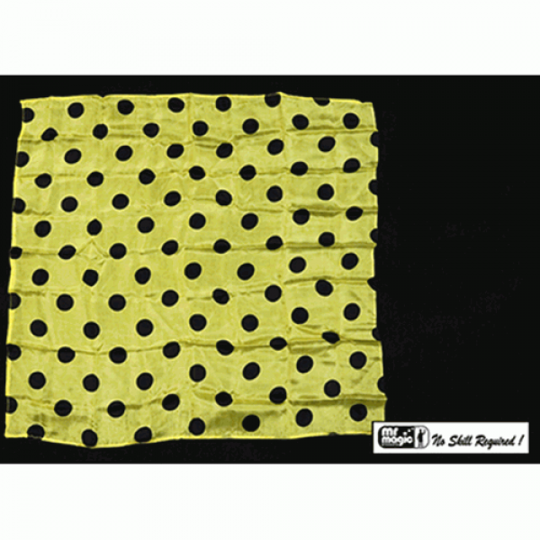 Polka Dot Hanky, Black on Yellow (55cm x 55cm) by ...