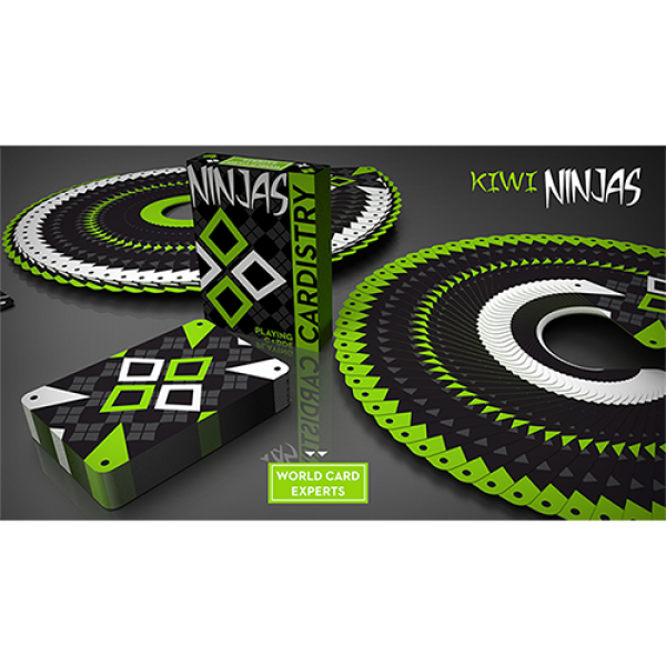 Cardistry Kiwi Ninjas (Green) Playing Cards by Wor...