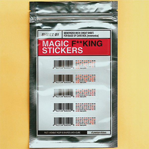 Mnemonica Cheat Sheet by Magic F**king Stickers