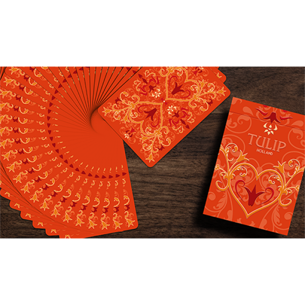 Tulip Playing Cards (Orange) by Dutch Card House C...