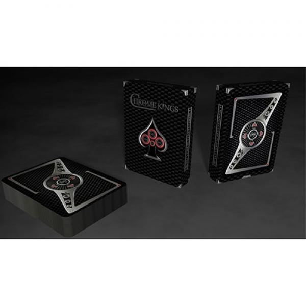 Chrome Kings Carbon Playing Cards (Standard) by De...