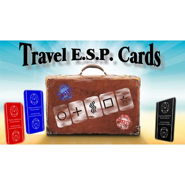 Travel ESP Cards Blue & Red (Gimmicks and Online Instructions) by Paul Carnazzo