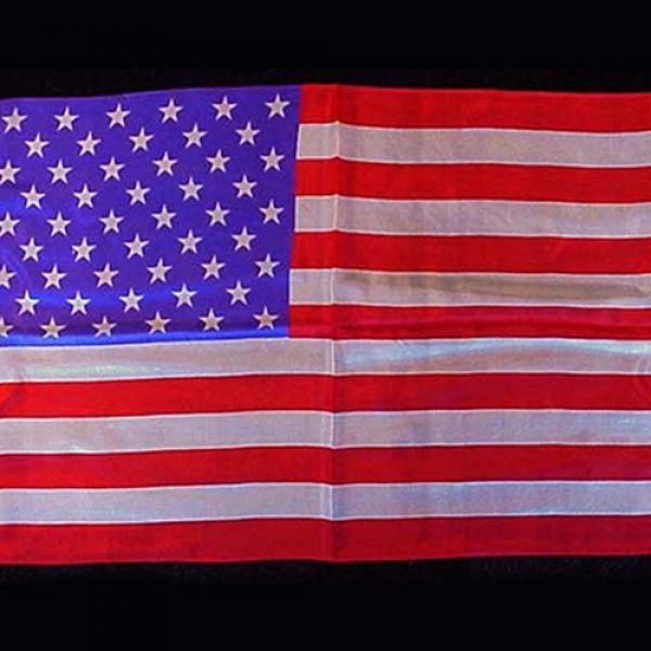 Rice Silk 12" x 18" (American Flag) by Silk King Studios