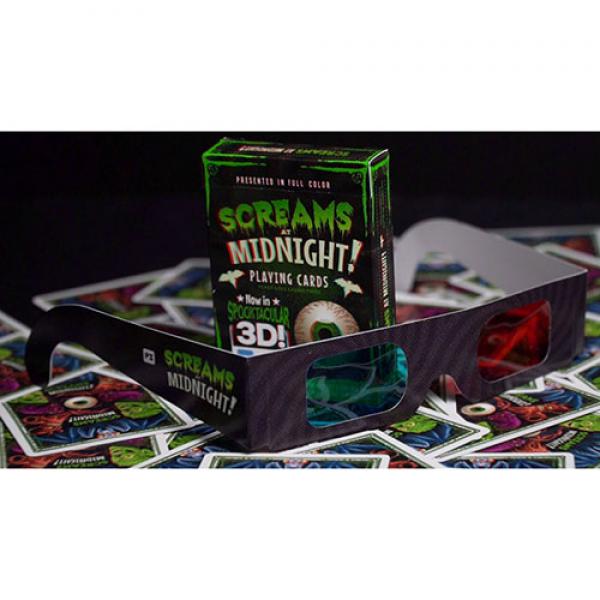 Screams at Midnight Playing Cards (3D-Glasses INCL...