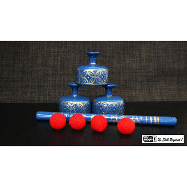 Indian Street Cups with Wand (Hand painted blue) b...