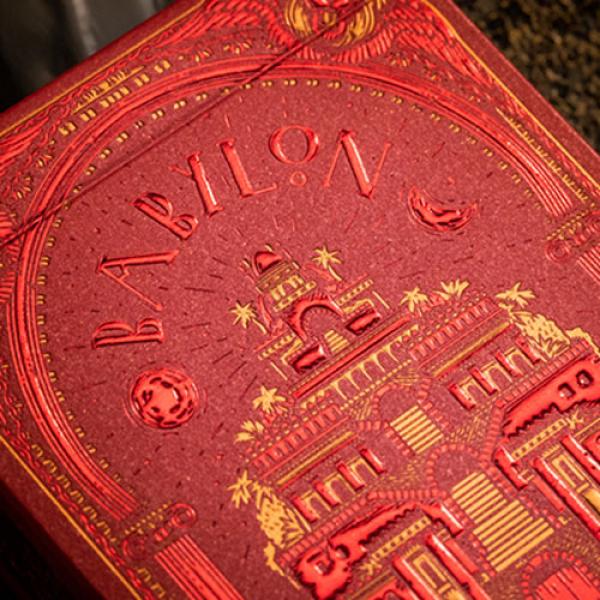Babylon (Ruby Red) Playing Cards by Riffle Shuffle