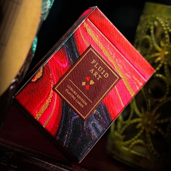 Fluid Art Red (Luxury Edition) Playing Cards