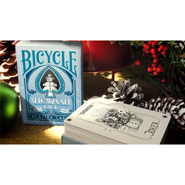 Bicycle Snowman (Blue) Playing Cards