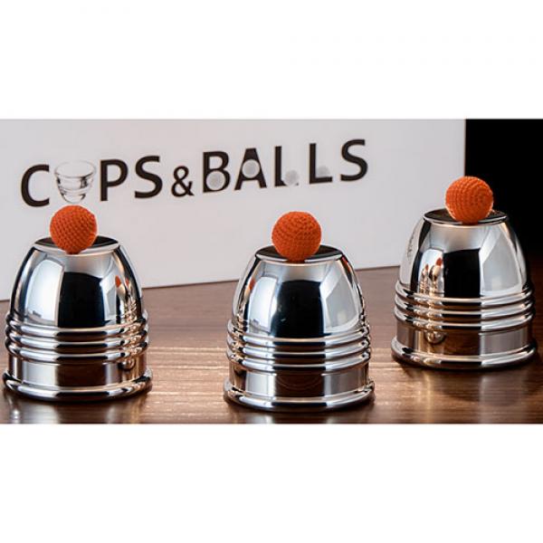 Cups and Balls Set (Stainless-Steel With Black Mat...