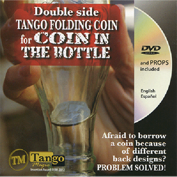 Double Side Folding 50 Cent Euro (Internal System DVD w/Gimmick) (E0084) by Tango