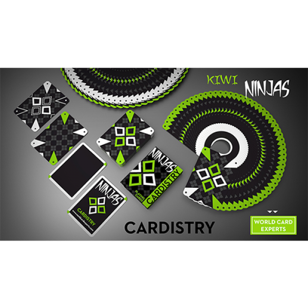 Cardistry Kiwi Ninjas (Green) Playing Cards by World Card Experts