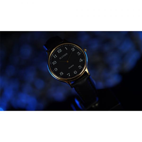 Infinity Watch V3 - Gold Case Black Dial / STD Version (Gimmick and Online Instructions) by Bluether Magic