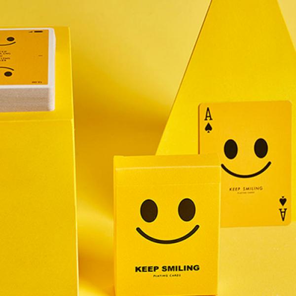 Keep Smiling Yellow V2 Playing Cards by Bocopo