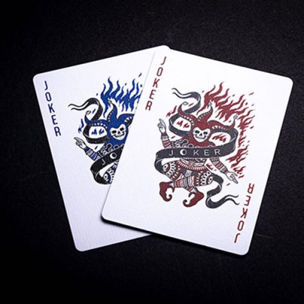 The 666 Blue Playing Cards by Riffle Shuffle