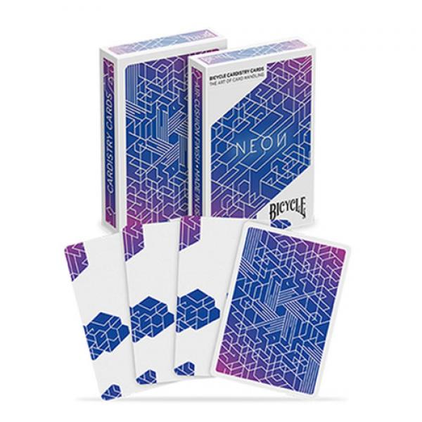 Bicycle Neon Cardistry Blue Aurora Playing Cards