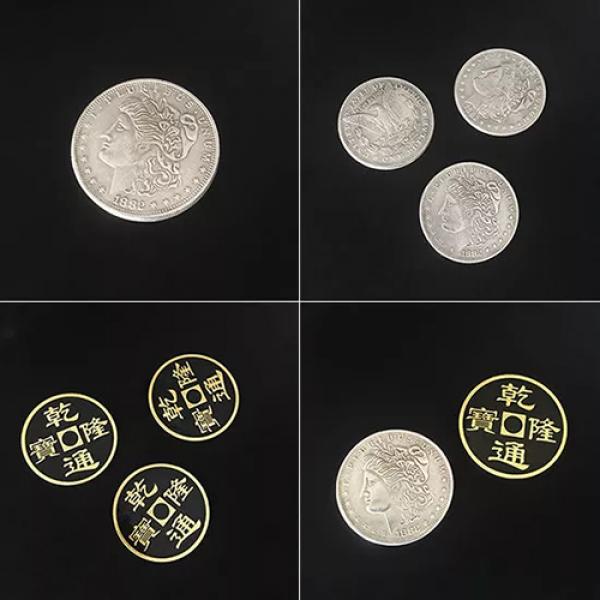 Double Face Super Triple Coin by Johnny Wong - Morgan Size
