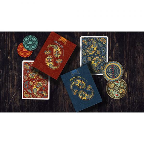Paisley Red Playing Cards by by Dutch Card House Company