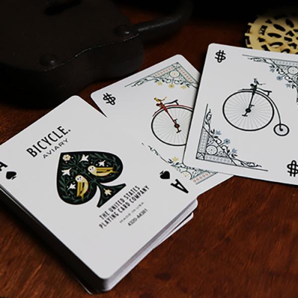 Bicycle Aviary (Orange) Playing Cards