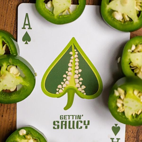 Gettin' Saucy - Jalapeno Pepper Playing Cards by OPC