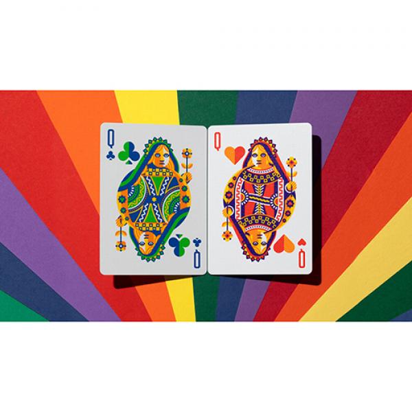 DKNG Rainbow Wheels (Blue) Playing Cards by Art of Play