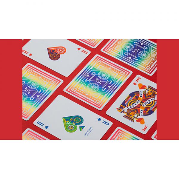 DKNG Rainbow Wheels (Green) Playing Cards by Art of Play