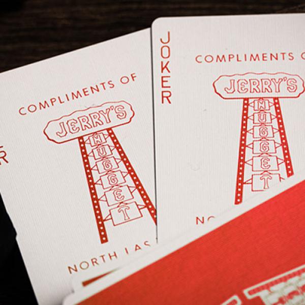 Jerry's Nugget (Atomic Red) Marked Monotone Playing Cards