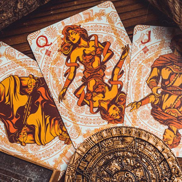 Gilded Maya Sun Playing Cards