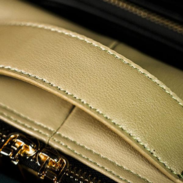 Luxury Genuine Leather Close-Up Bag (Olive) by TCC