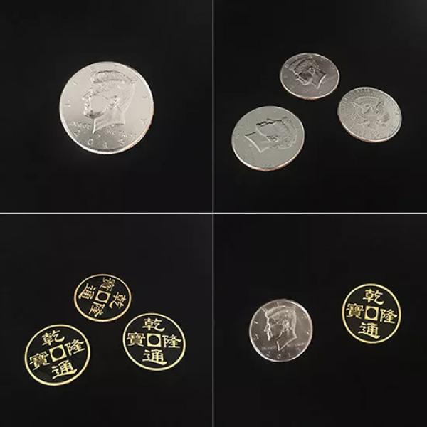 Double Face Super Triple Coin by Johnny Wong - Morgan Size